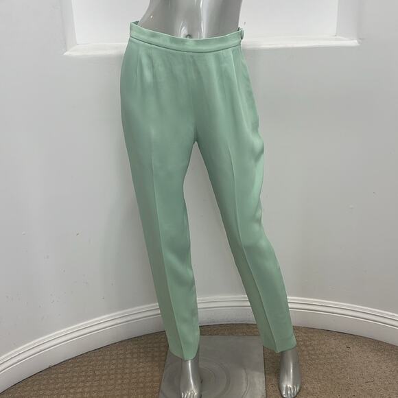 Cheap And Chic By Moschino Women High  Waist Slim Leg Ankle Pants Green Size 8 - Picture 11 of 11